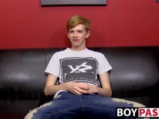 A small youth has a massive johnson and he loves to touch it