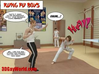 Kung fu buddies 3d gejs multene animācijas komiksi